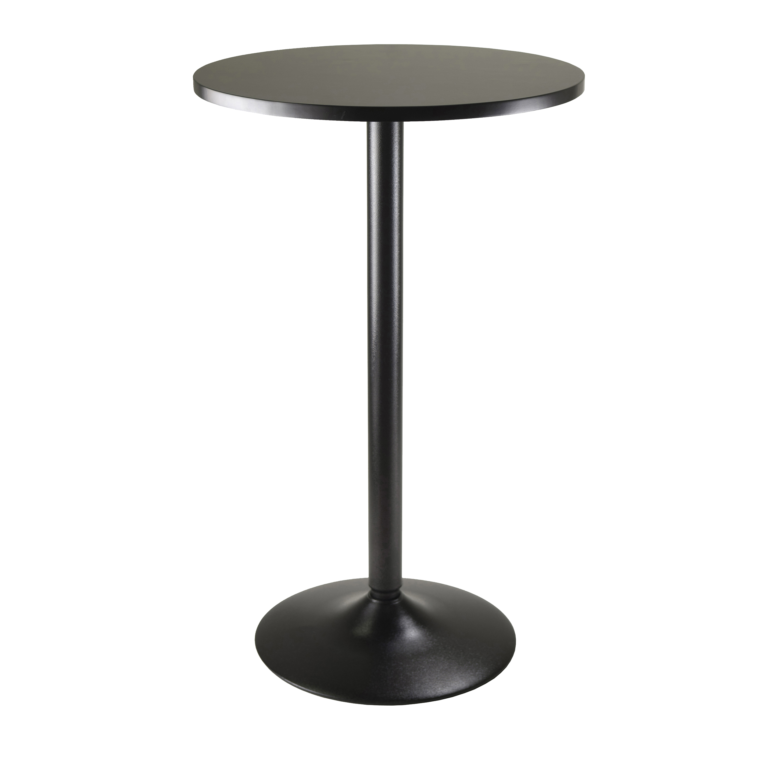 Winsome Obsidian Round Pub Table - Black