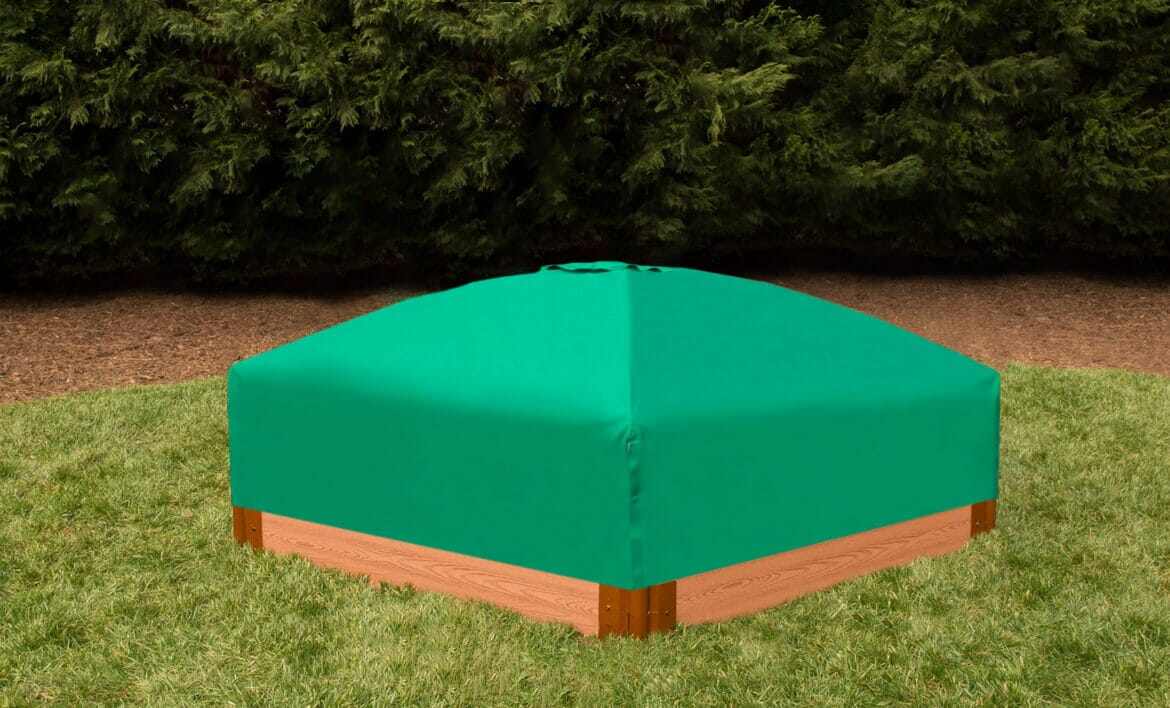 7' x 8' Composite Hexagon Sandbox - 2 Inch Profile