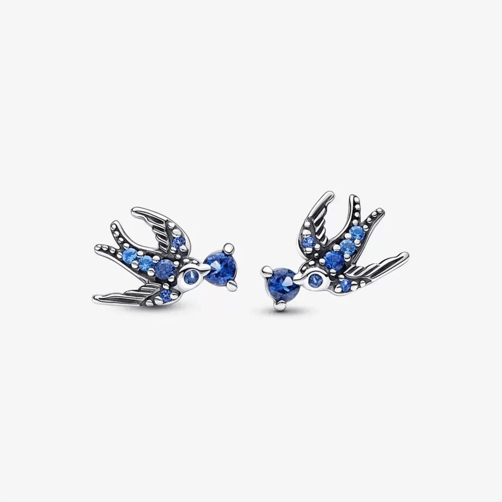 PANDORA  Sparkling Swallow Stud Earrings