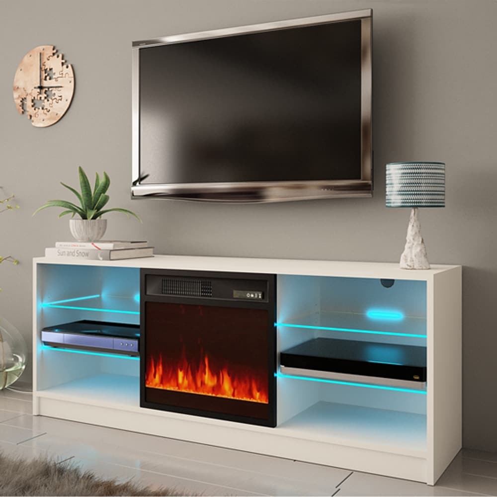 Manhattan Electric Fireplace Modern 58\