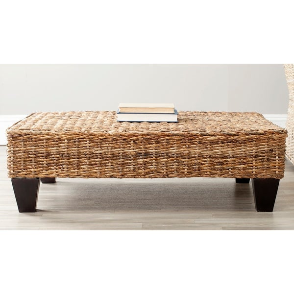 SAFAVIEH Leary Natural Wicker Bench - 40.6