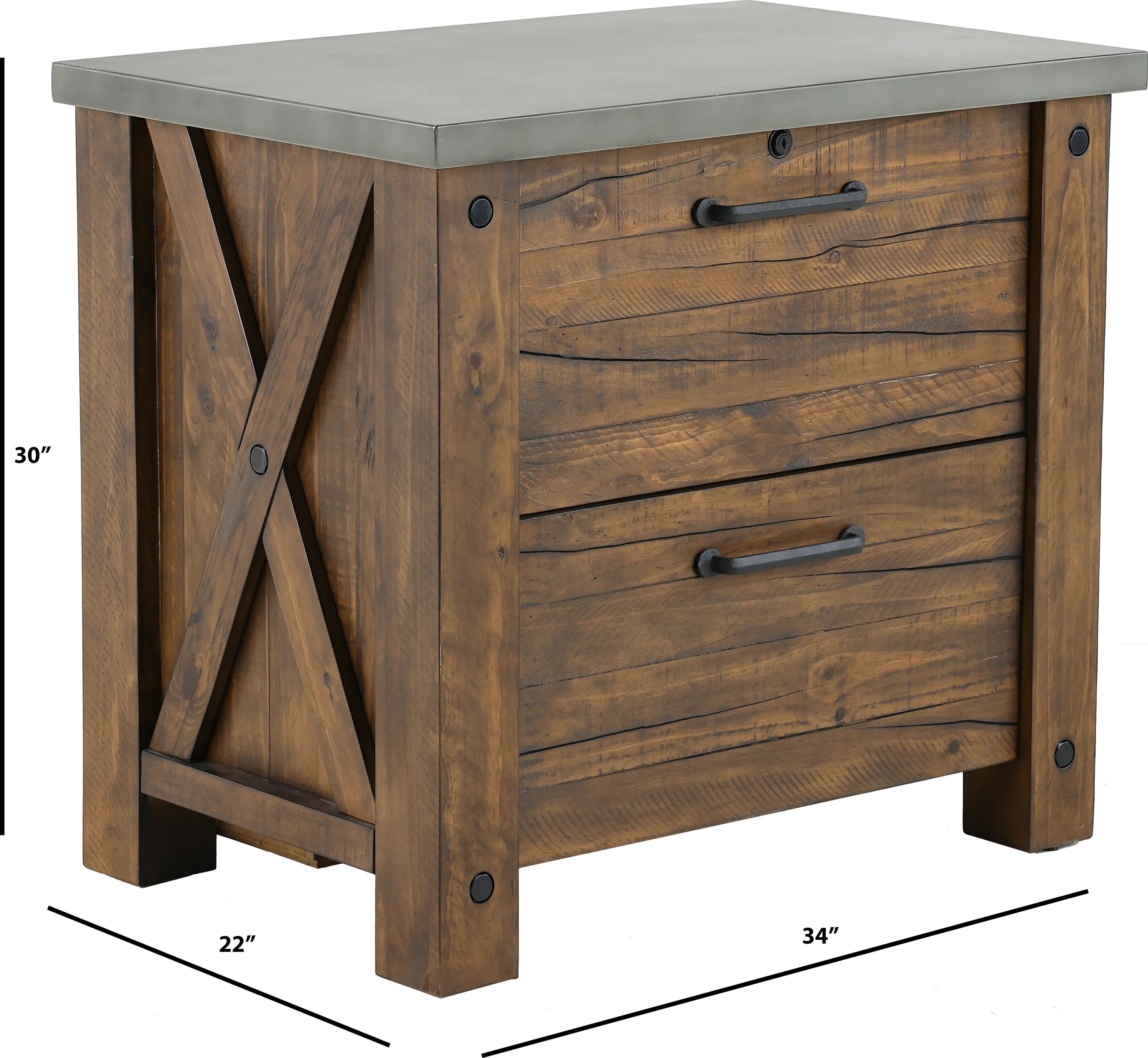 Japer Rustic File Cabinet