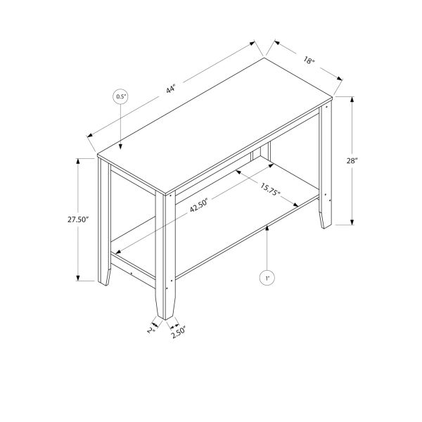 Accent Table， Console， Entryway， Narrow， Sofa， Living Room， Bedroom， Brown Laminate， Transitional