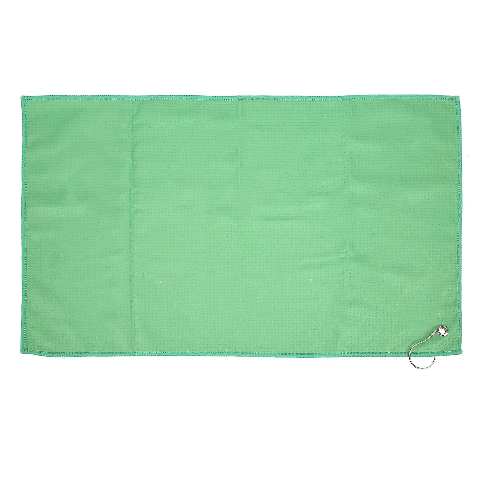 Waffle Microfiber Golf Towels Cleans Clubs Balls Hands Cleaning Towel With Carabiner Hookgreen