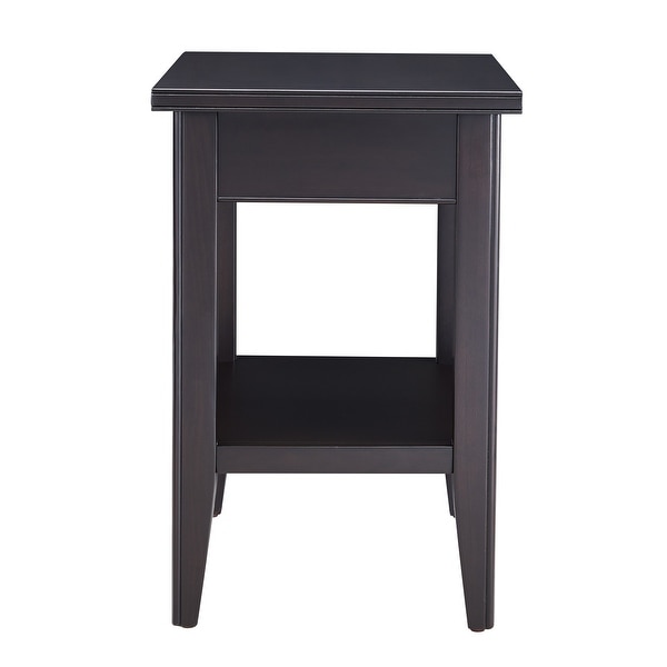 Leick Home 10506 Laurent One Drawer Narrow Side Table with Shelf