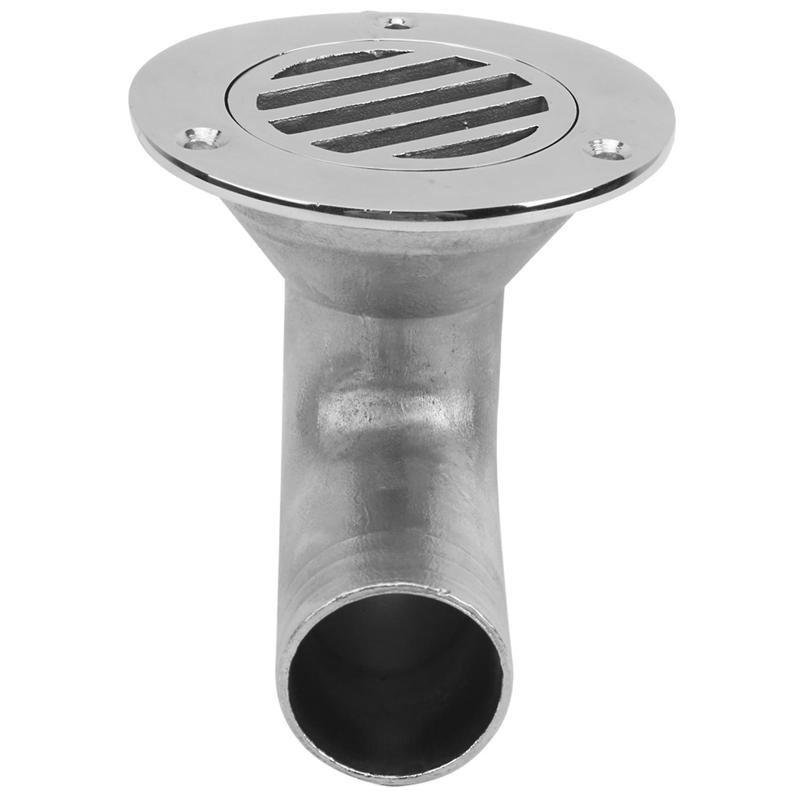 Durable Boat Floor Drain 316 Stainless Steel Marine 90 Degree Boat Floor Deck Water Drain32mm