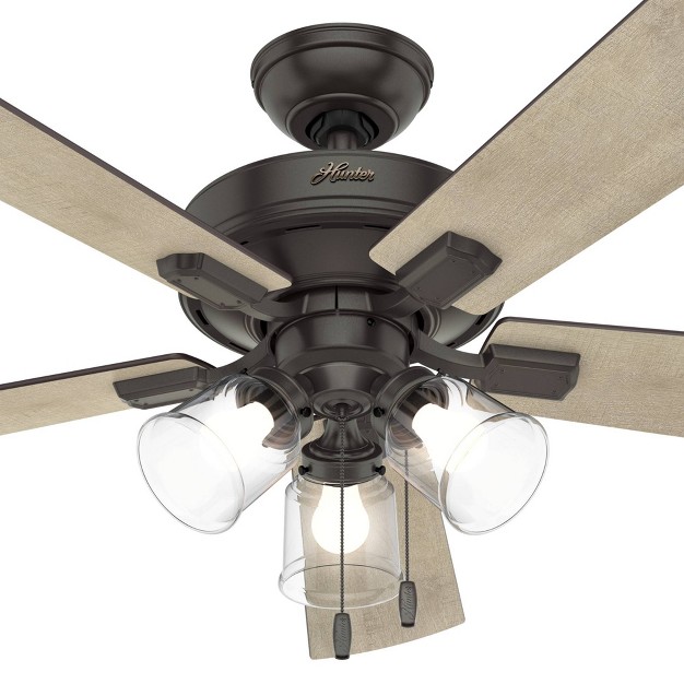 Crestfield Ceiling Fan includes Led Light Bulb Hunter Fan