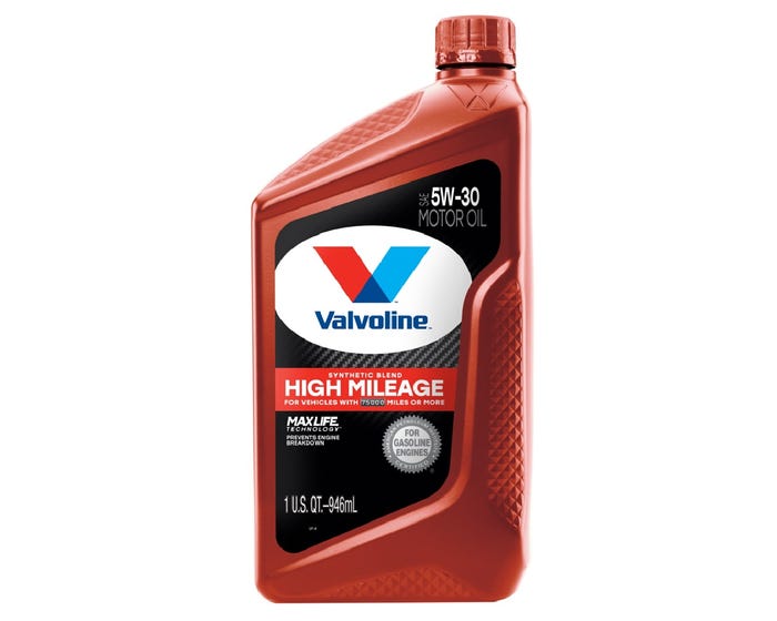 Valvoline High Mileage with MaxLife Technology SAE 5W-30 Synthetic Blend Motor Oil， 1 Quart - VV1556