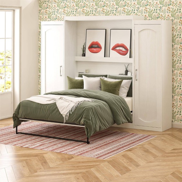 Her Majesty Wall Bed Combo With 2 Side Storage Wardrobes Novogratz