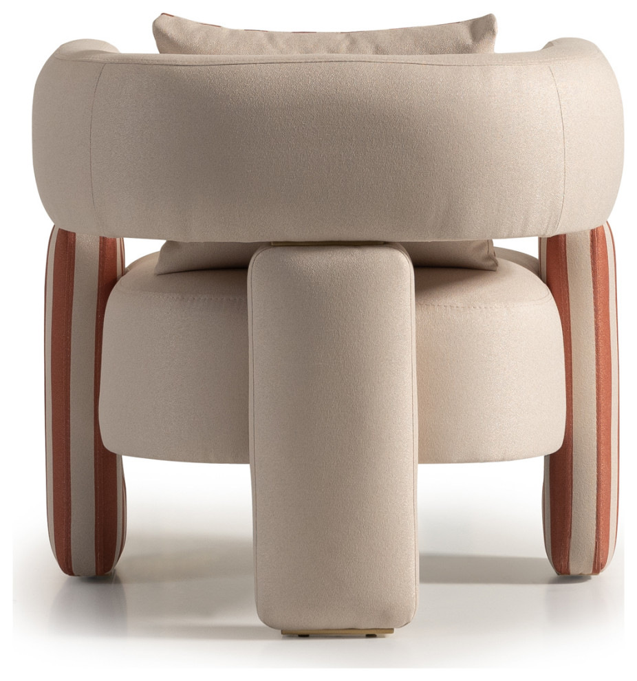 Amora Accent Chair Ash/Eggshell Walnut   Contemporary   Armchairs And Accent Chairs   by Michael Amini  Houzz