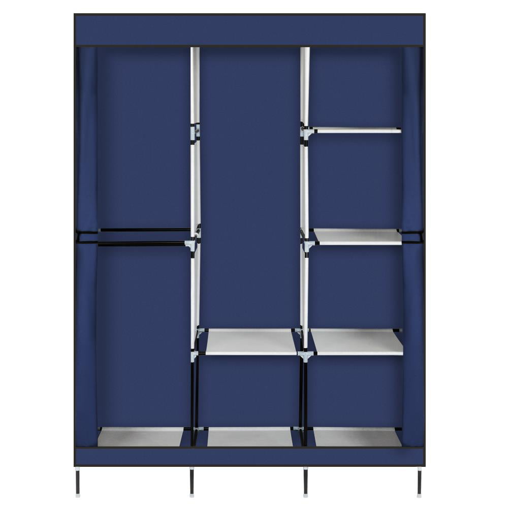 Zimtown Wardrobe Rack Portable Closets, Blue