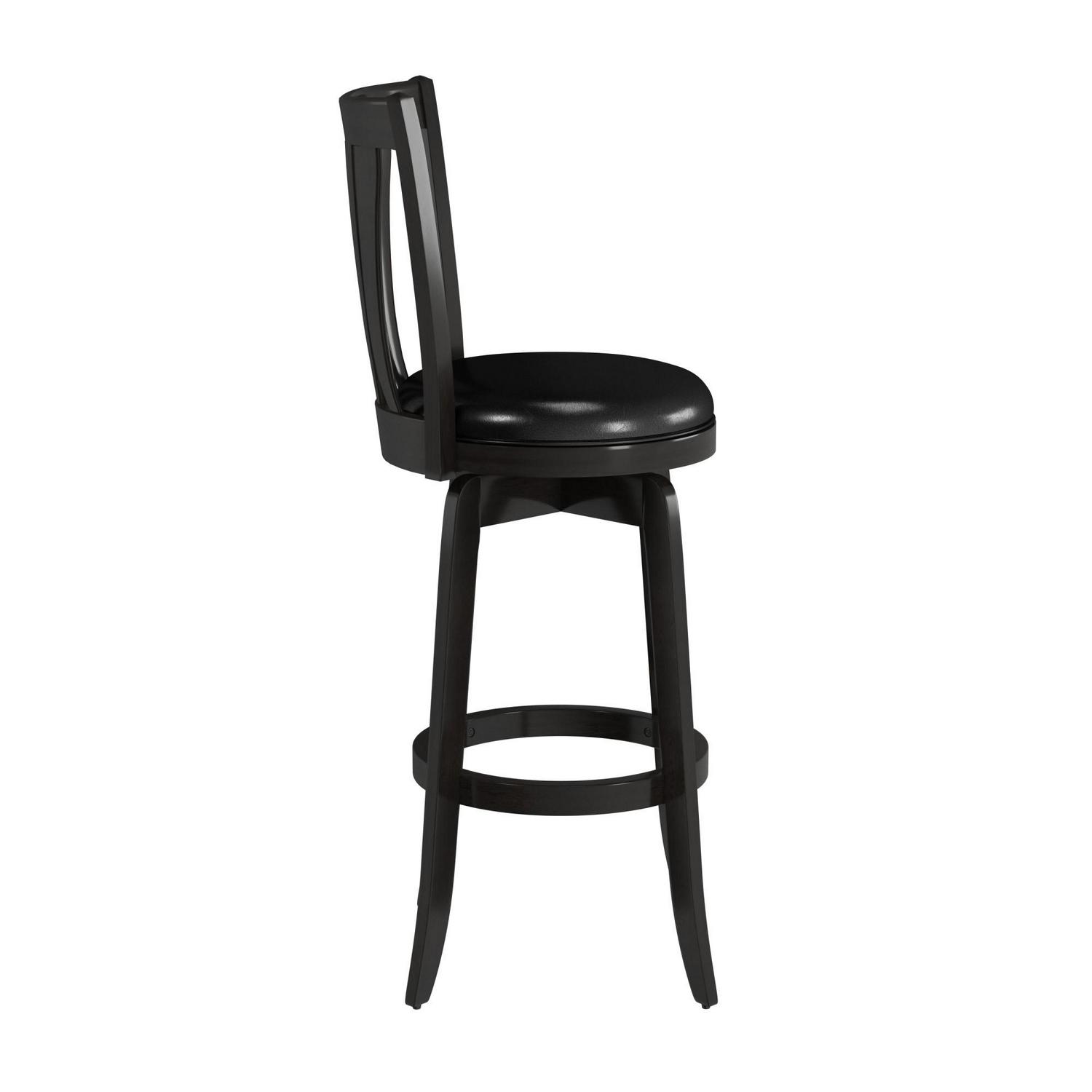 Hillsdale Furniture Savana 295  Wood Upholstered Bar Height Swivel Stool Black  Crowdfused