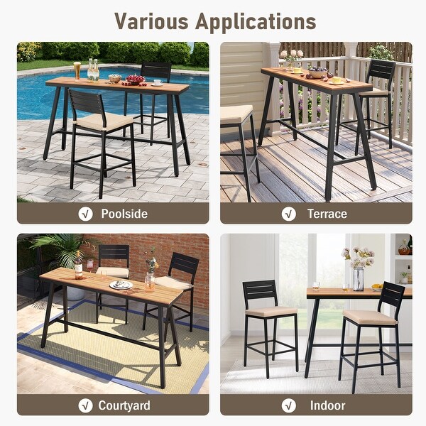 VredHom Outdoor Bar Table Bistro Dining Table