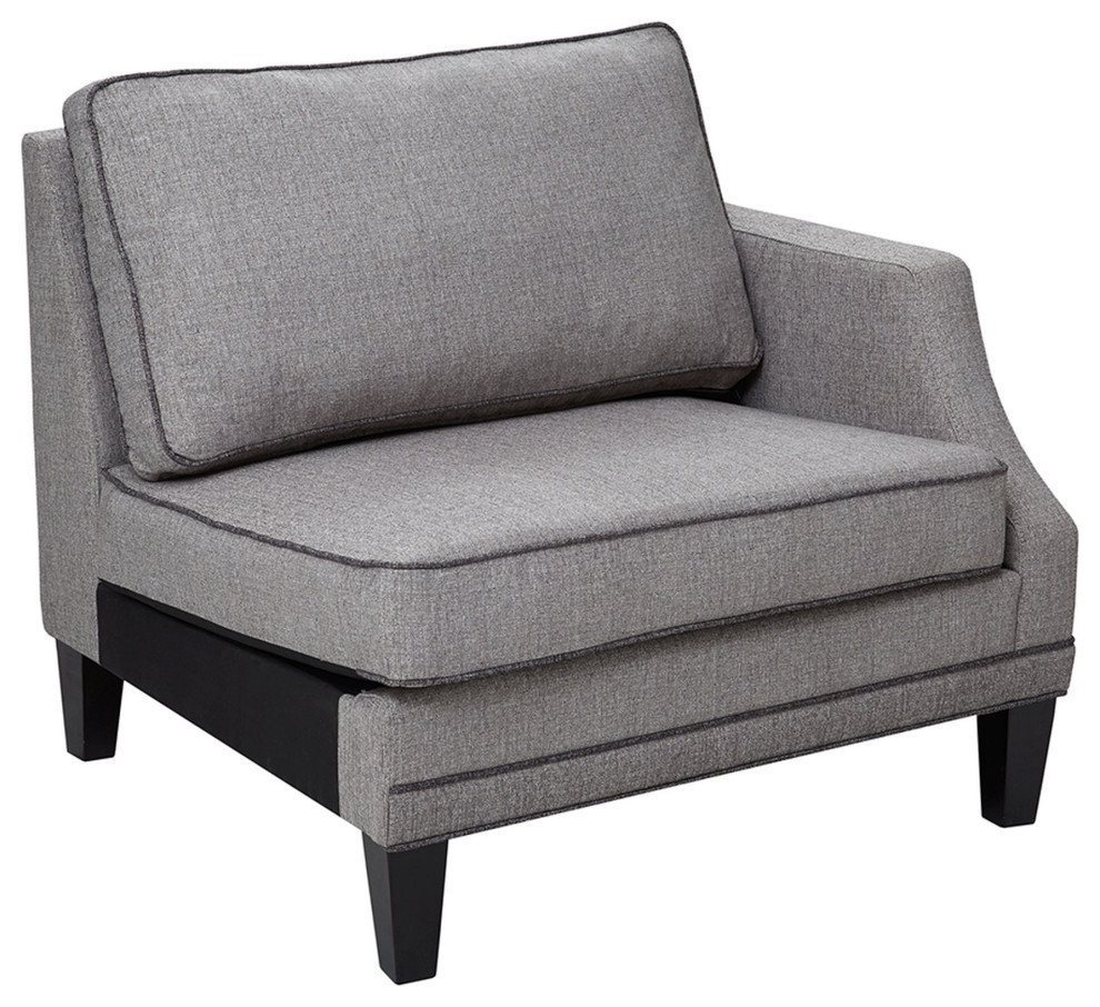 Madison Park Signature Gordon Modular Sofa Right Arm   Transitional   Armchairs And Accent Chairs   by Olliix  Houzz