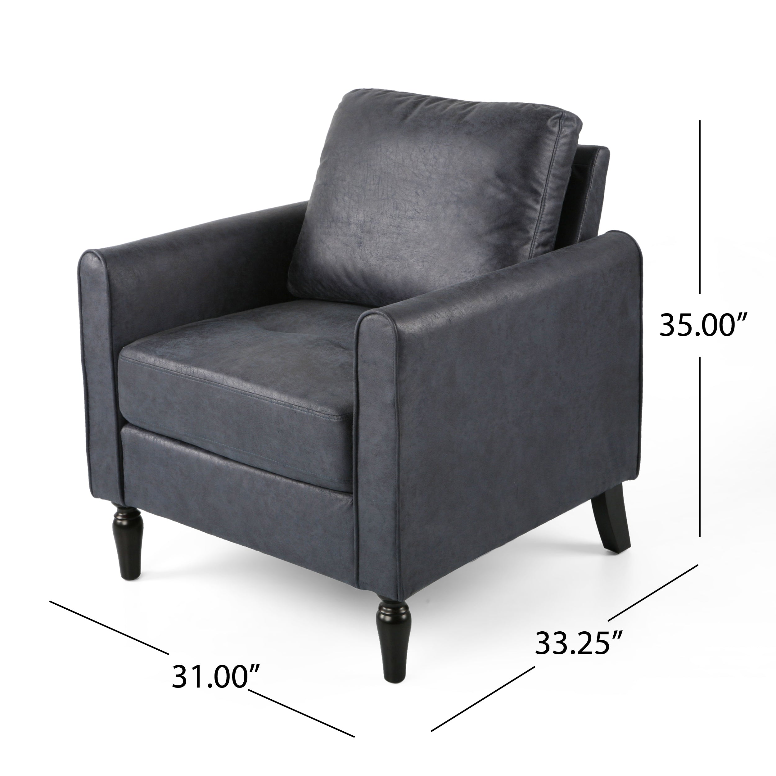 Xyan Contemporary Club Chair with Plush Microfiber Cushions