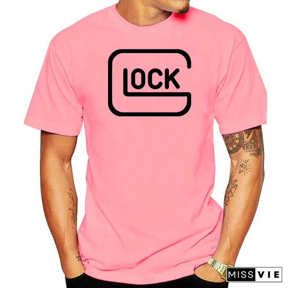 Pure Cotton Clothing T-Shirt Printed Short-Sleeved Glock Fashionable Male Clothing