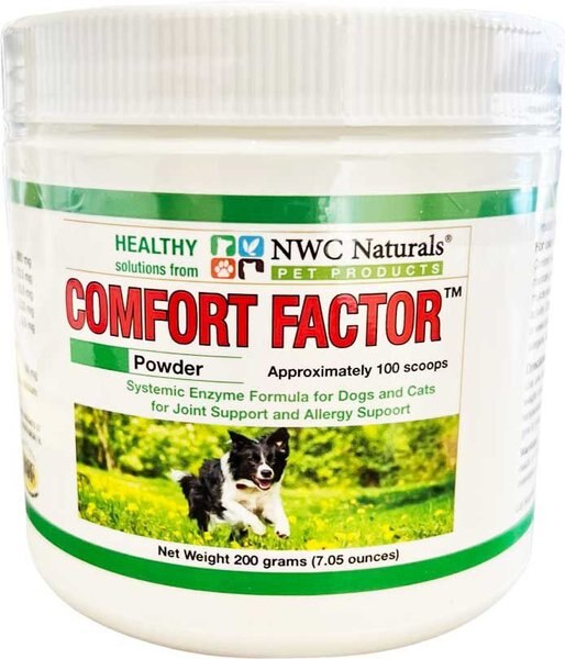 NWC Naturals Comfort Factor Dog and Cat Supplement， 7.05-oz bottle， 200-grams