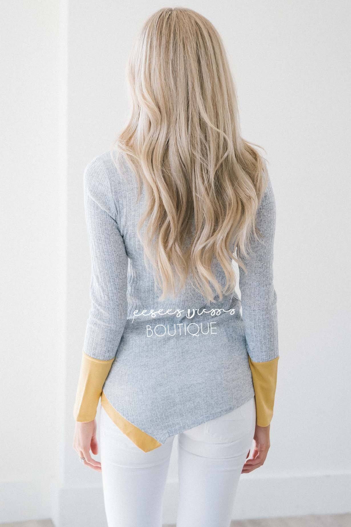 Mustard Trim Thermal Top