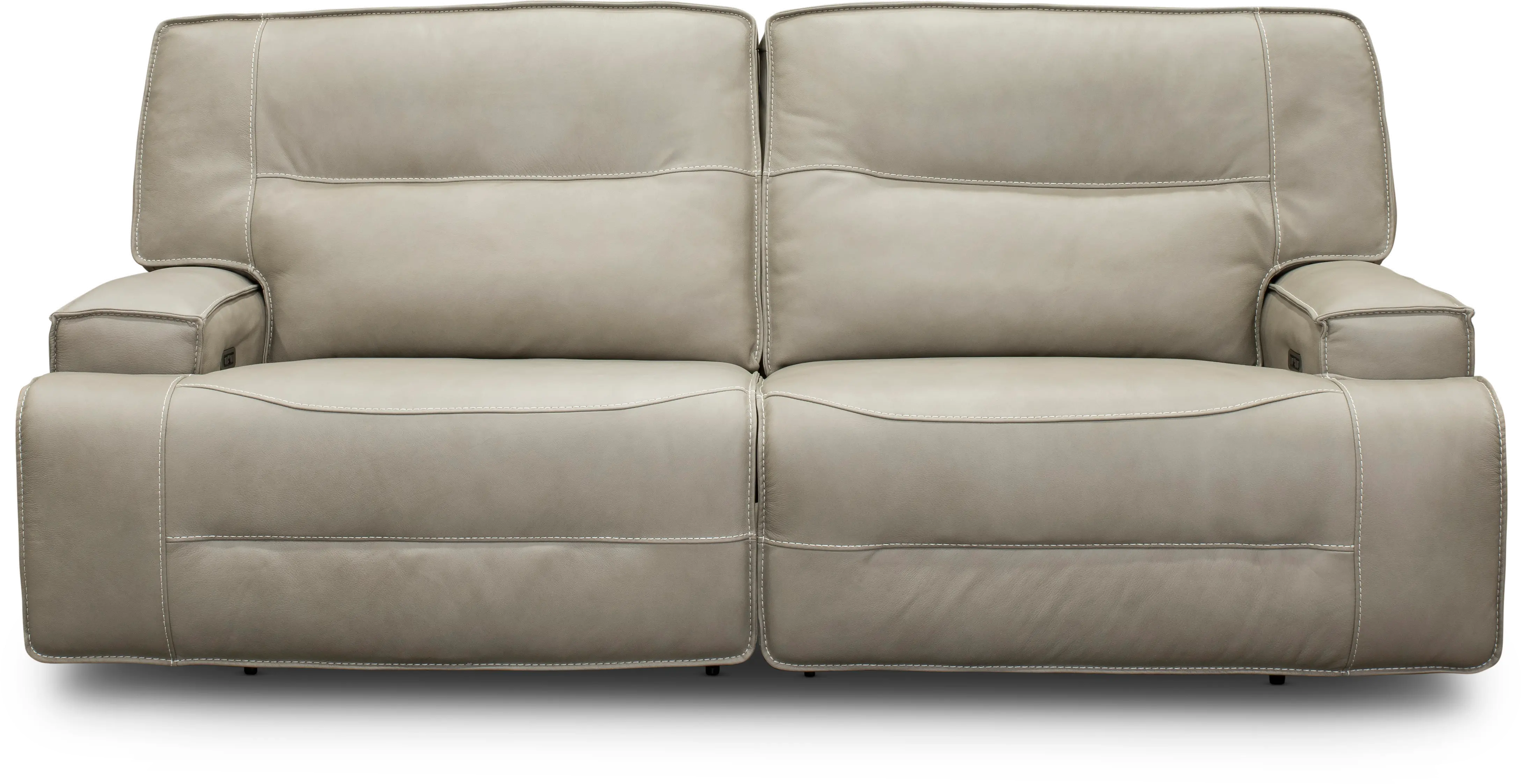 Rockies Beige Power Reclining Sofa with Adjustable Lumbar