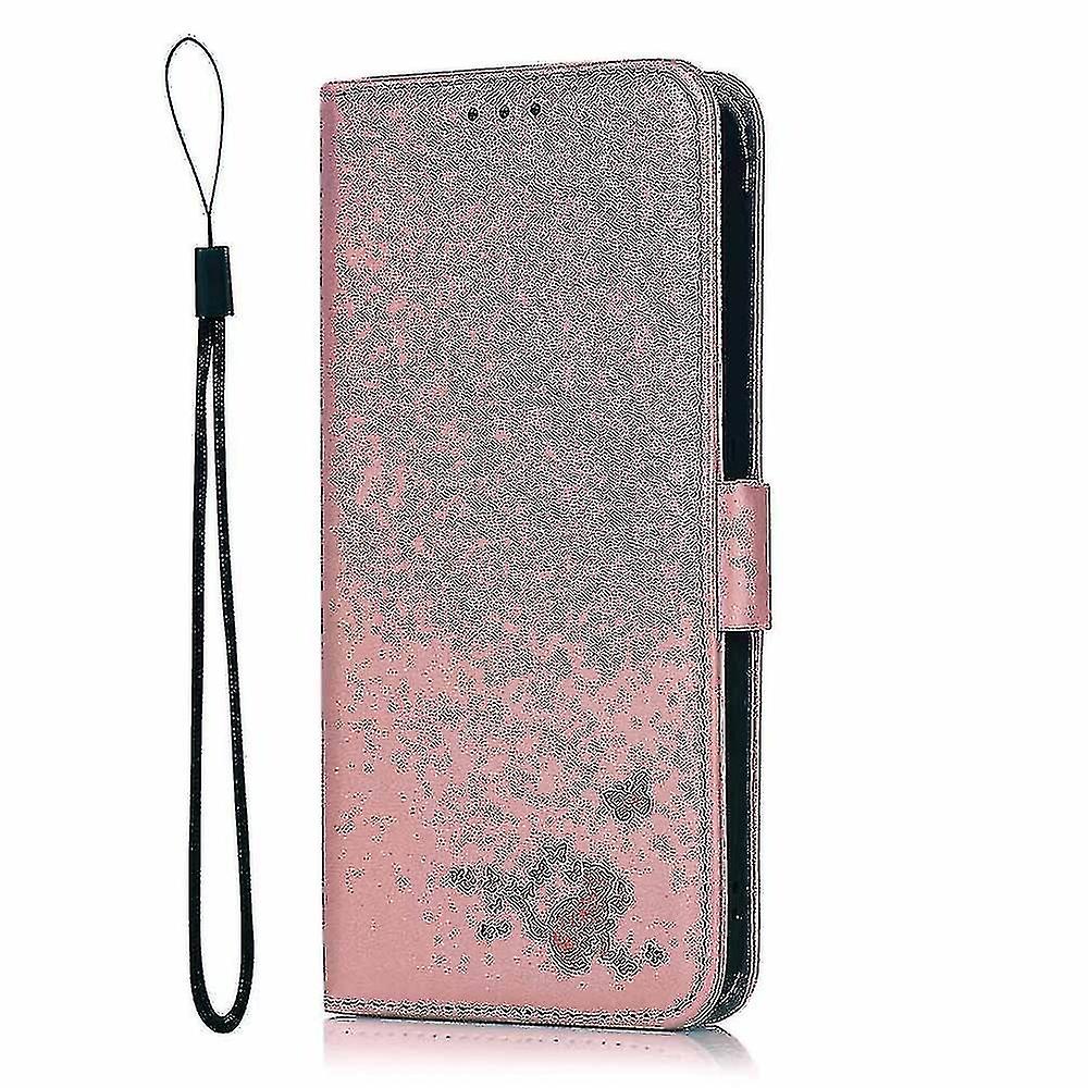 Samsung Galaxy A41 Case Retro Cat Wallet Flip Cover Card Holder Pu Leather Coque Etui - Pink