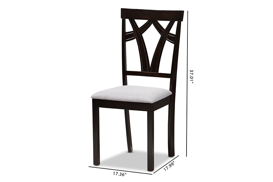 Baxton Studio Sylvia Upholstered Dining Side Chair - Set of 2