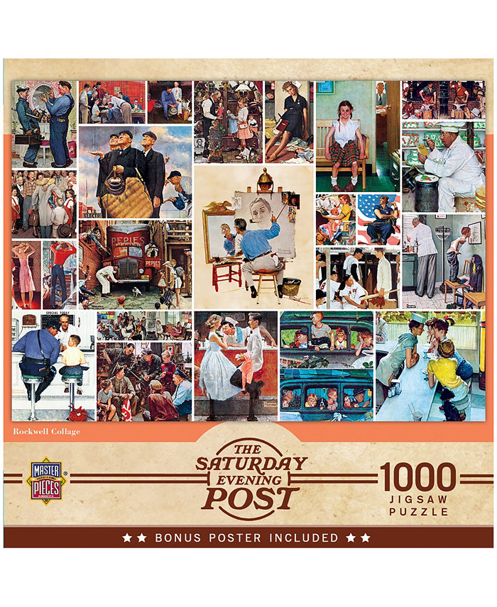 MasterPieces Puzzles The Saturday Evening Post - Norman Rockwell Collage - 1000 Piece