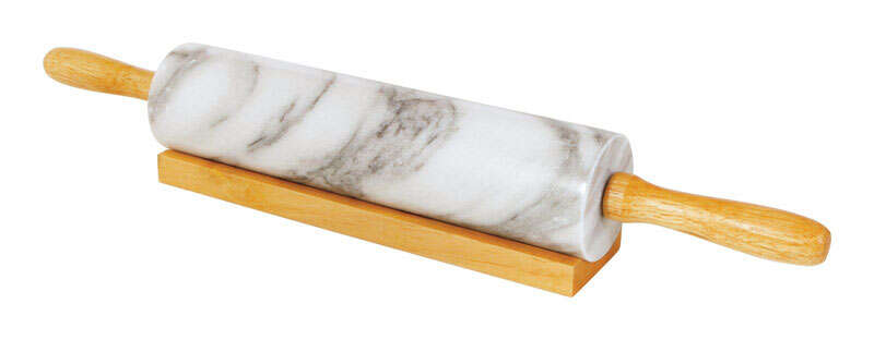 Fox Run 18 in. L X 2.5 in. D Marble Rolling Pin White