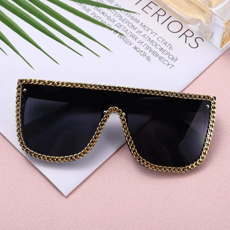 Casual Daily Patchwork Chains Sunglasses