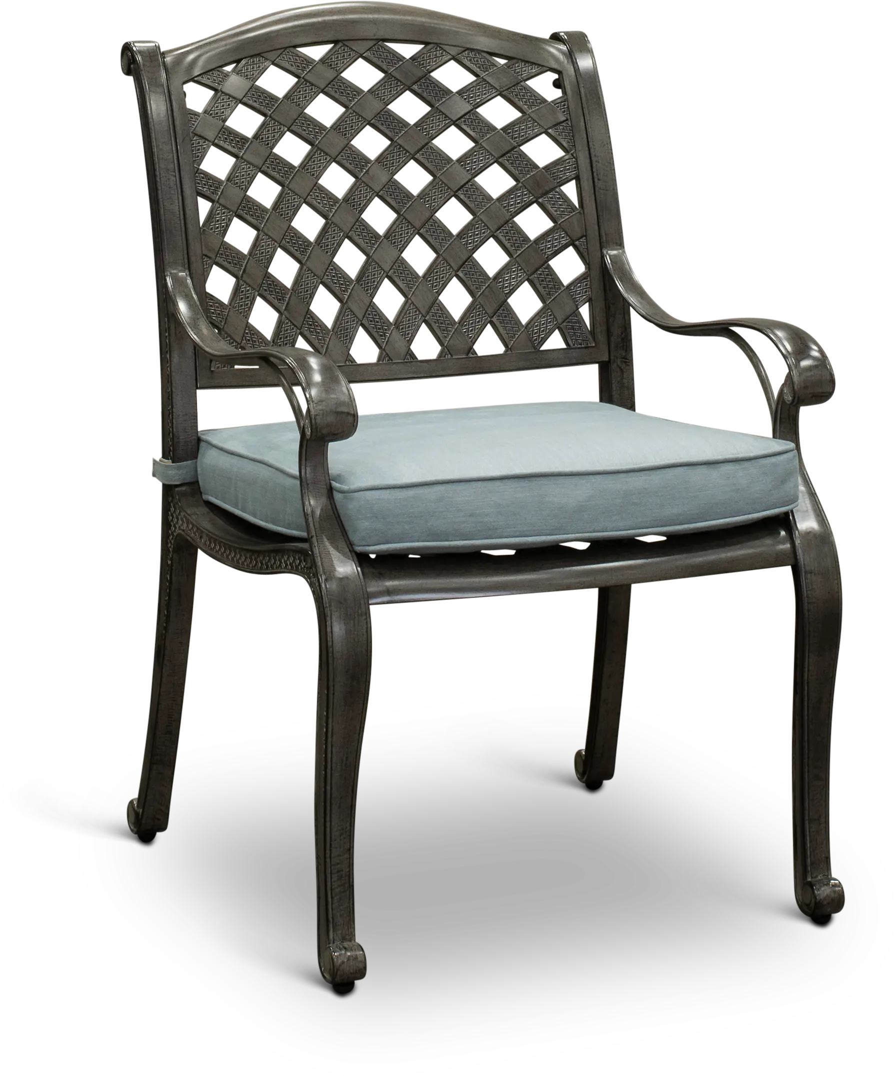 Macan Gray Metal Patio Dining Chair