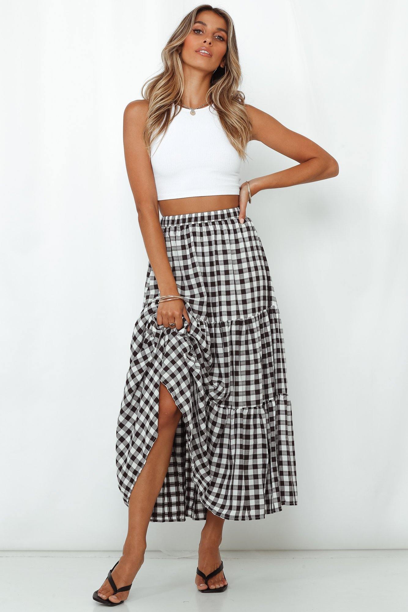 Looking For Fun Maxi Skirt Black