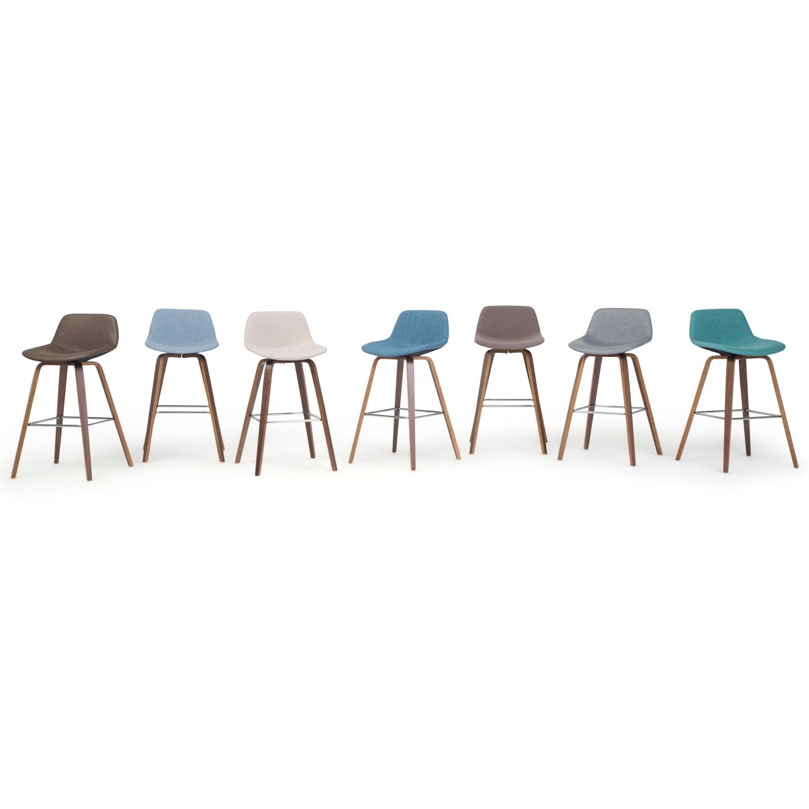 HN Home Moneo Mid-Century Modern 26 in. Bentwood Counter Height Stool - Set of 2