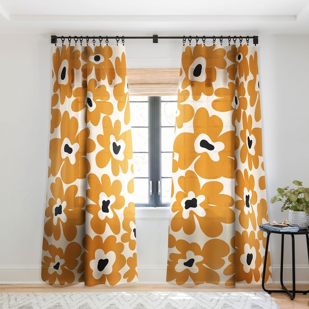 Miho Spring Summer Garden Single Panel Sheer Window Curtain Deny Designs