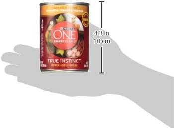 Purina ONE Grain Free， Natural Pate Wet Dog Food， SmartBlend True Instinct With Real Turkey and Venison - (12) 13 oz. Cans