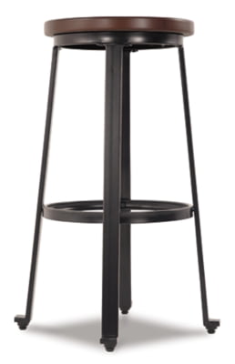 Signature Design by Ashley 29 Challiman Industrial Bar Height Barstool， Set of 2， Brown