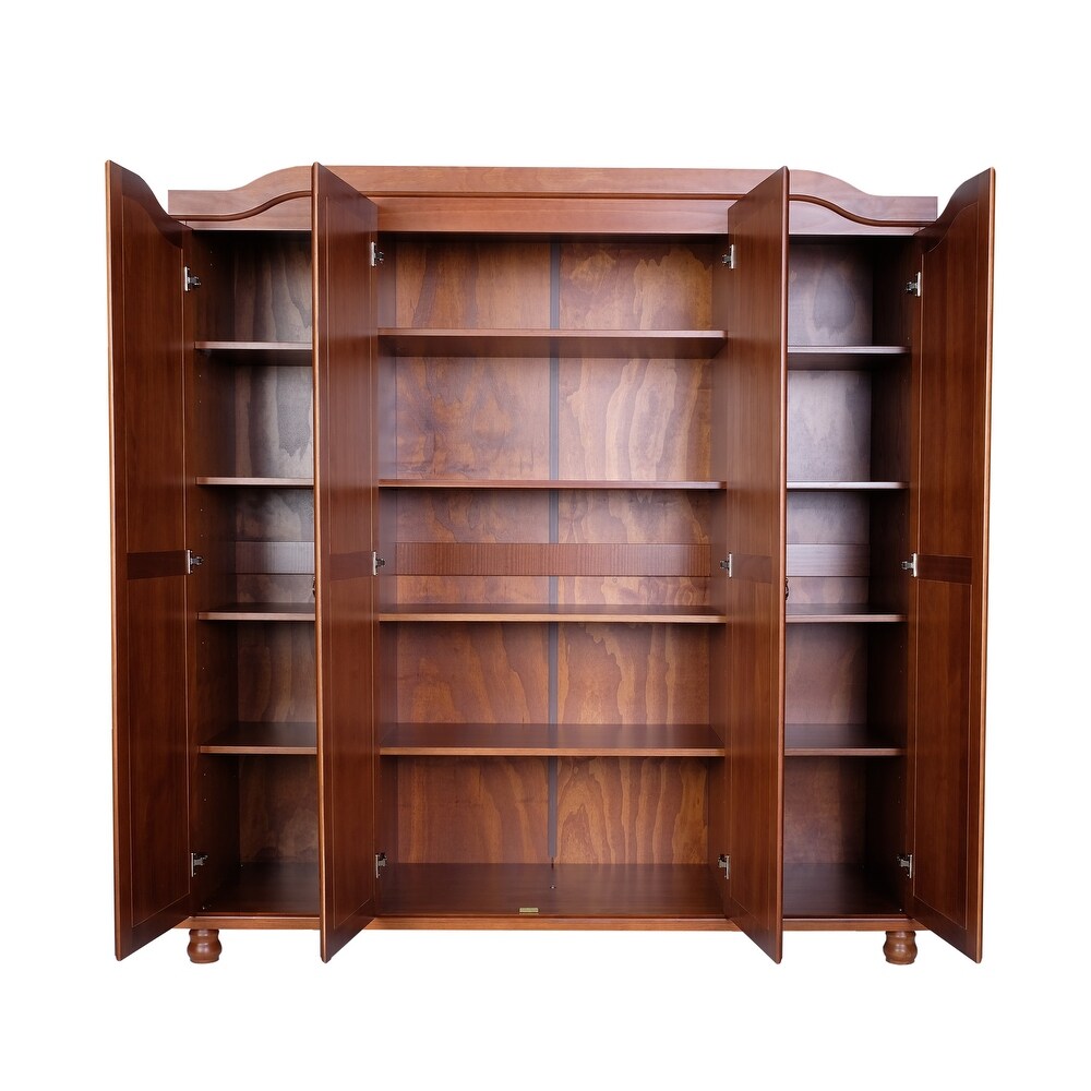 Palace Imports 100% Solid Wood Set of 4 Small Shelves for Kyle Wardrobe Armoires