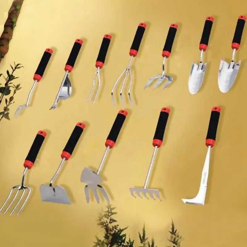 7pcs Aluminium Garden Hand Tool Set plant tools kit with Shovel spade Fork Rake hoe weeder