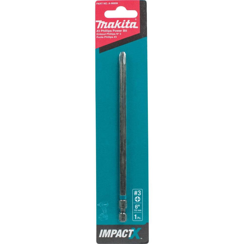 Makita Impact X #3 Phillips 6 Power Bit A-96899 from Makita