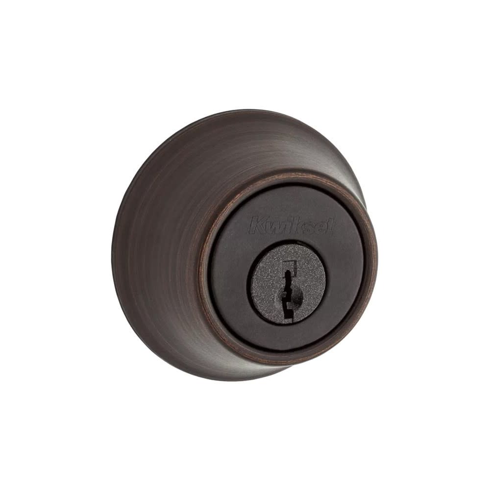 Venetian Bronze Single Cylinder Deadbolt with Pin and Tumbler