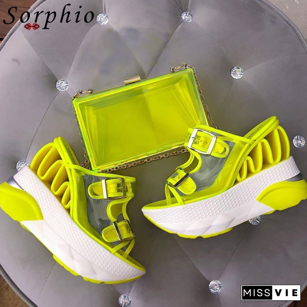 Sorphio New INS Hot Brand Wave Wedges Sandals Comfortable Summer Platform Sandals Women High Heels Casual Shoes Woman