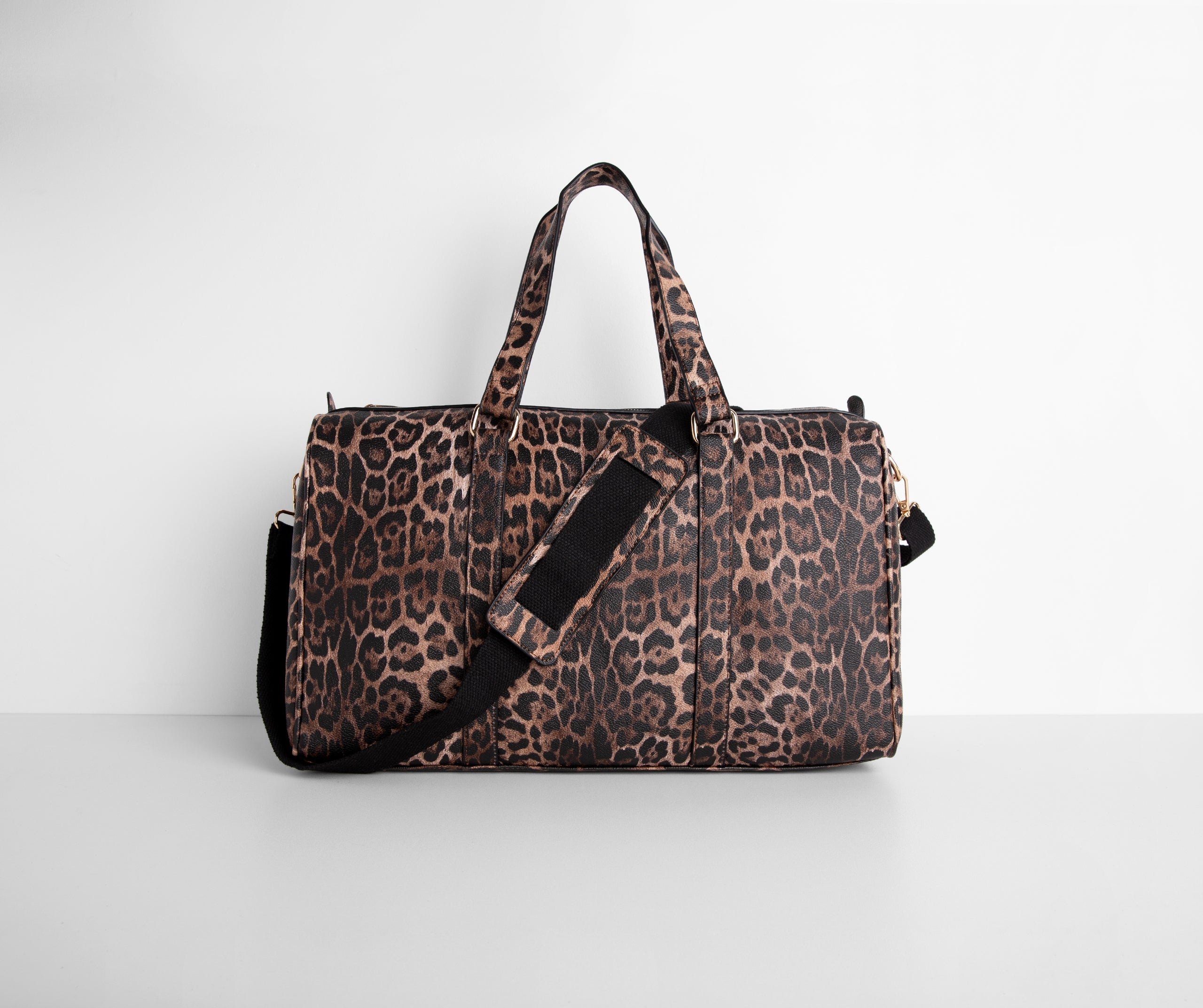 Leopard Print Weekender Duffle Bag