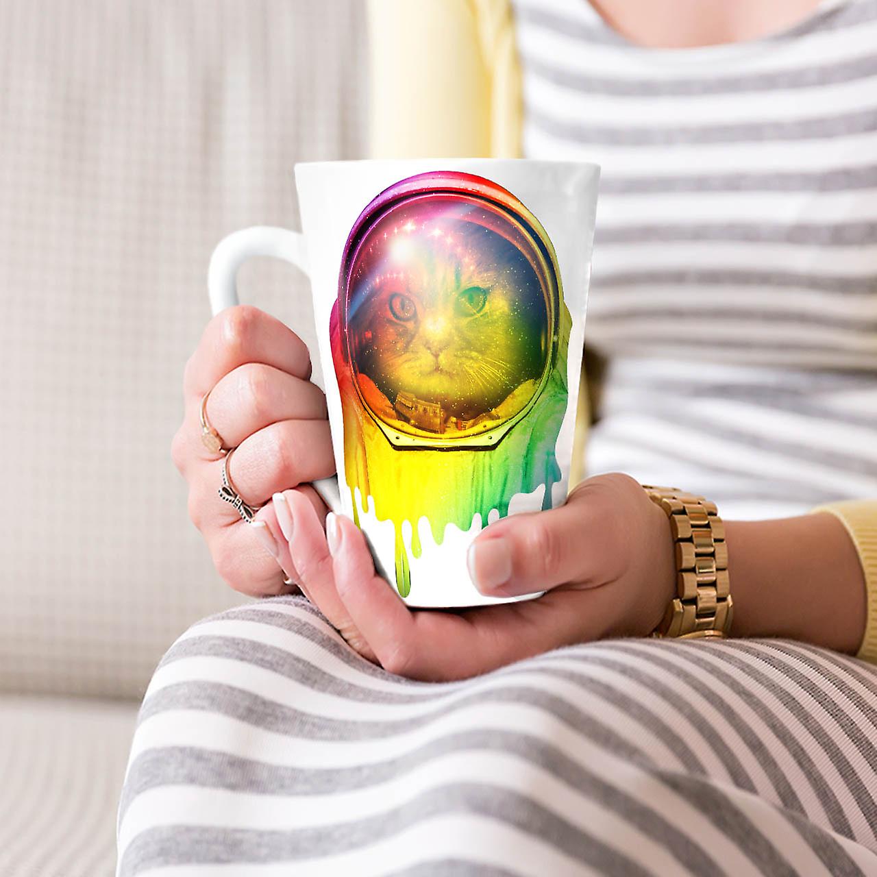 Astronaut Space Color NEW White Tea Coffee Ceramic Latte Mug 17 oz | Wellcoda