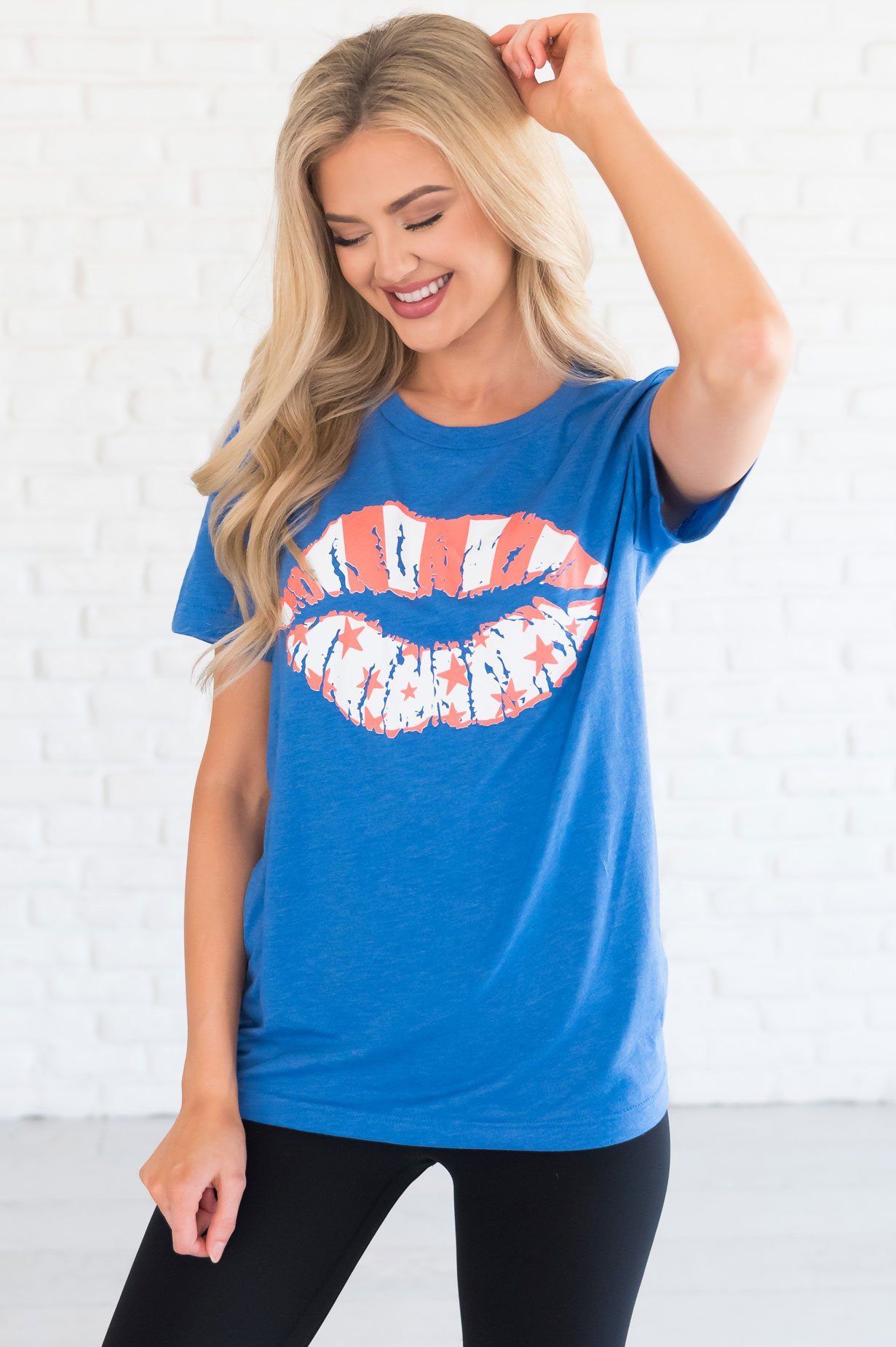 Stars & Stripes Lips  Graphic Tee