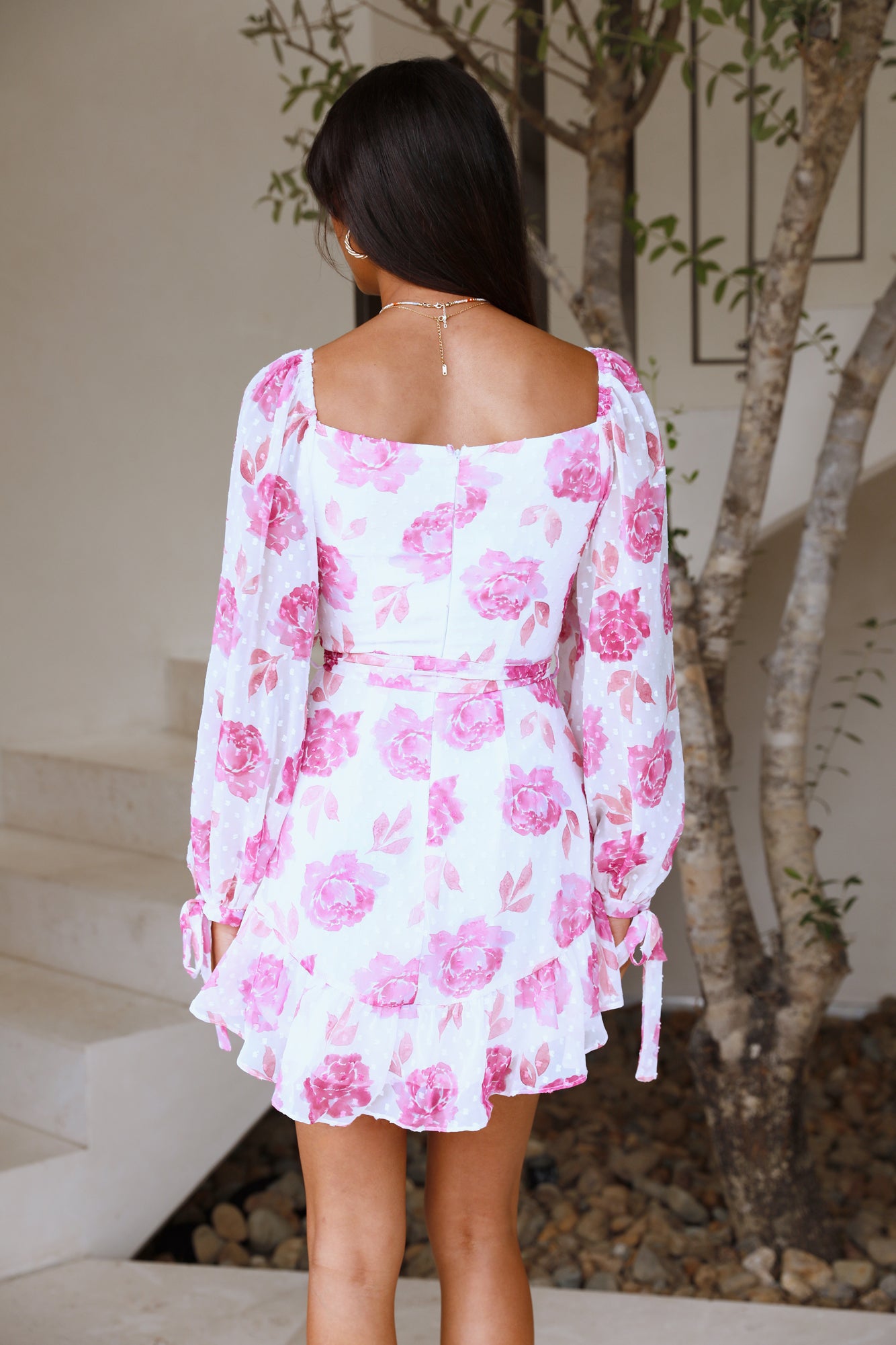 Flowery Road Dress Pink