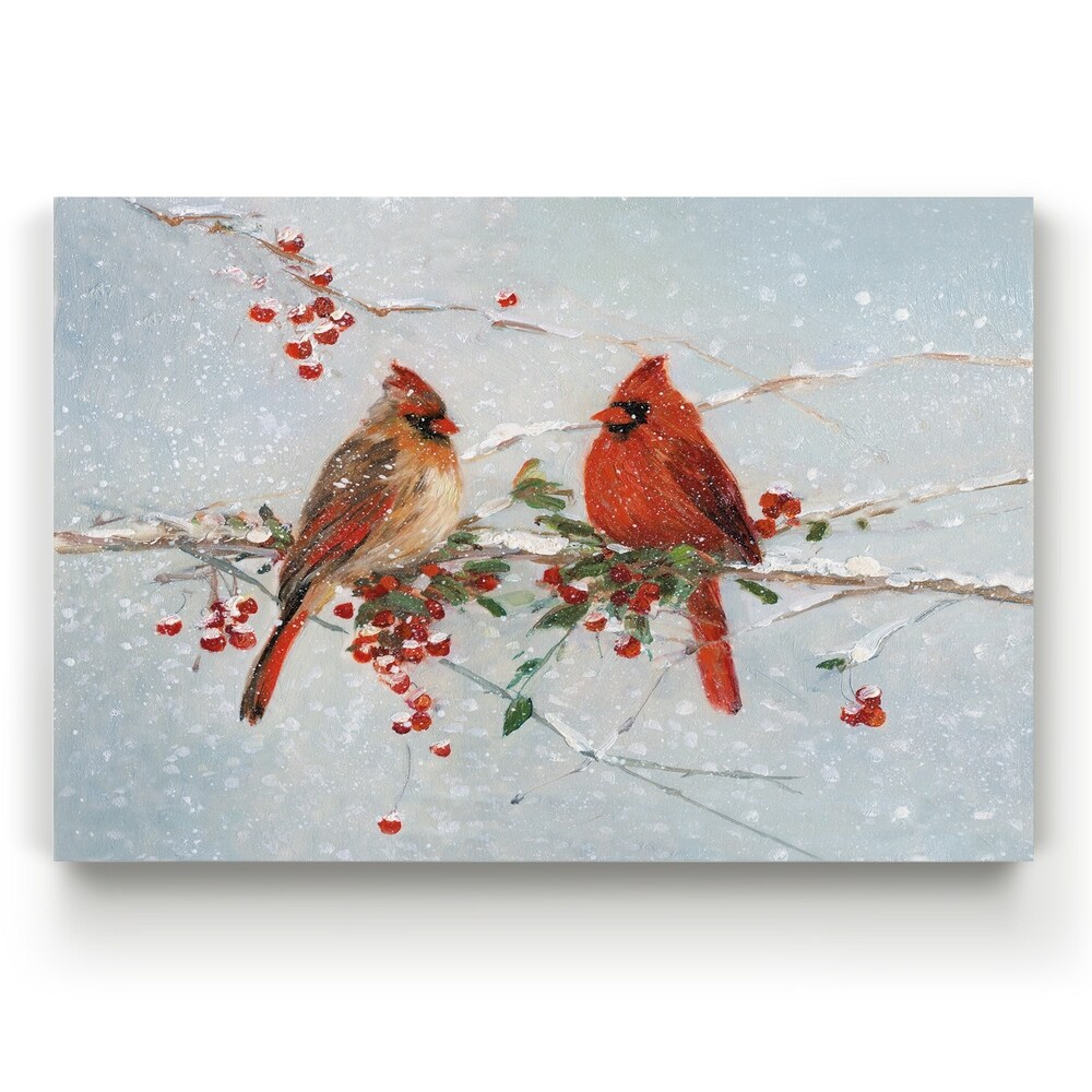 Cardinals In Winter  Gallery Wrapped Canvas