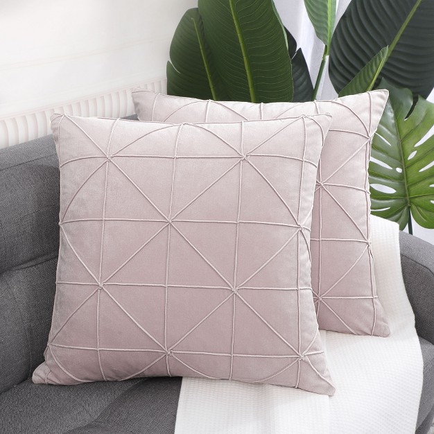 X 18 quot Geometric Soft Solid Velvet Fabrics Decorative Pillow Cover Piccocasa