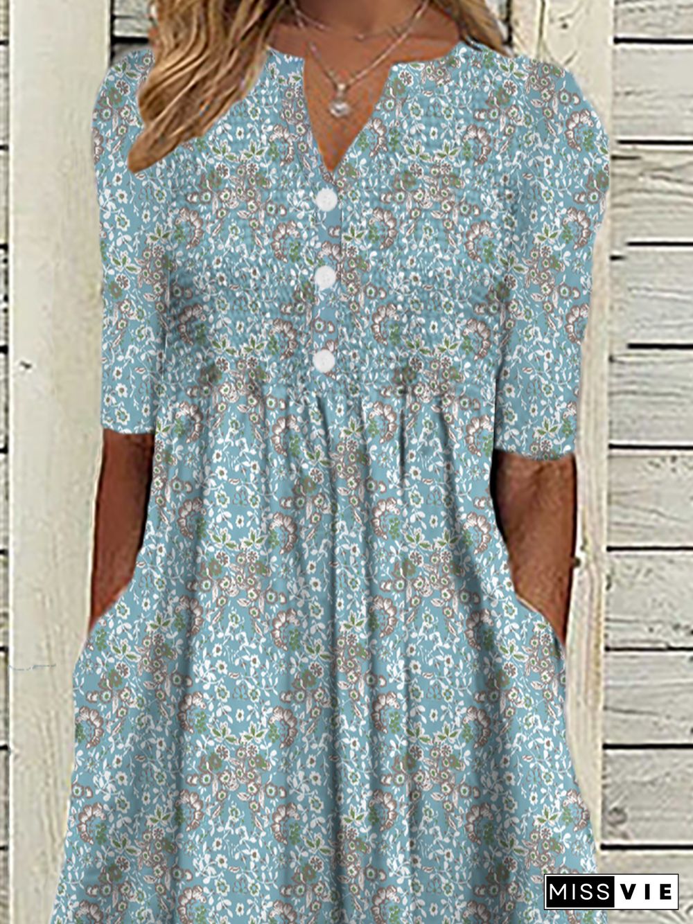 Plus size Casual Floral Dresses