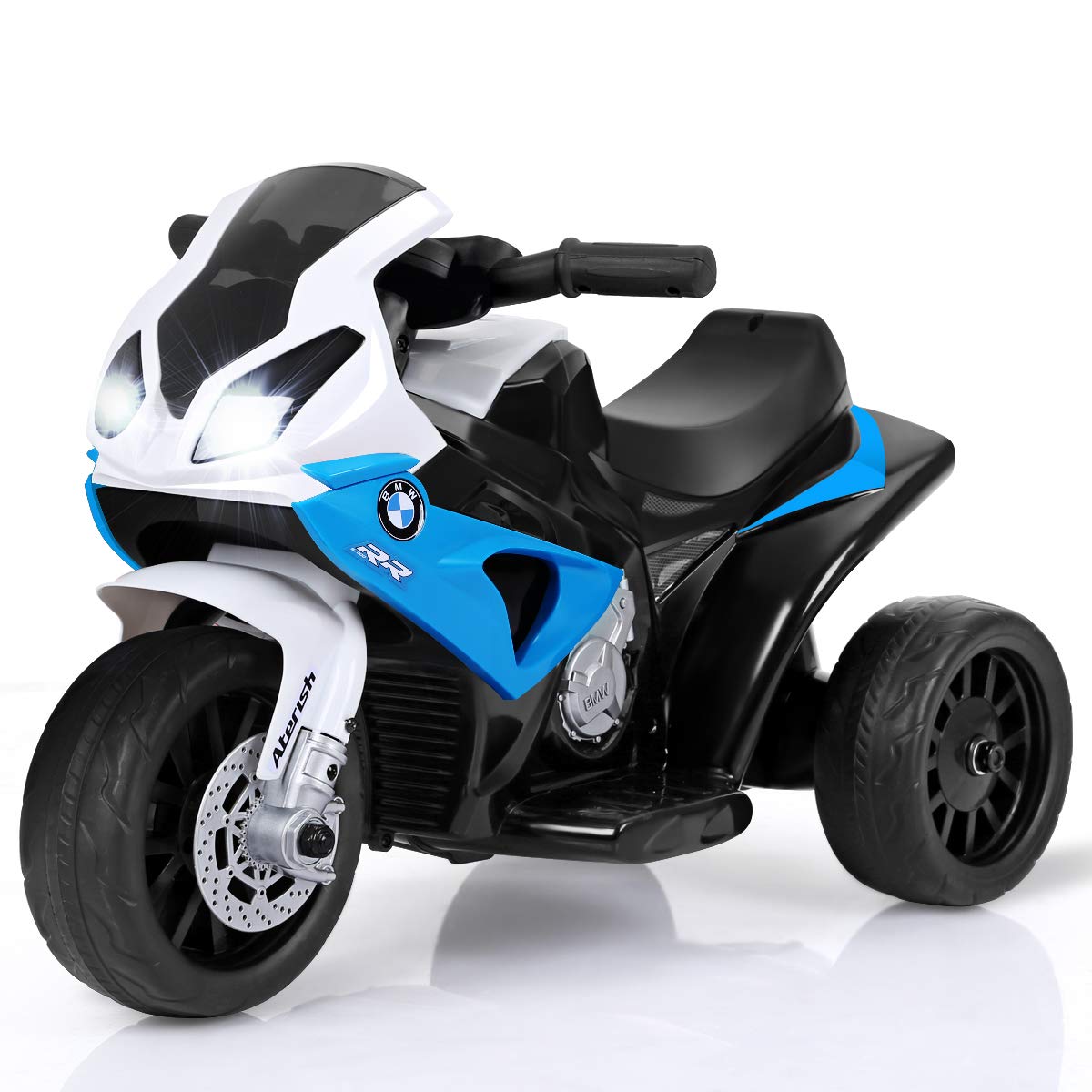 Costzon Kids Ride on Motorcycle, Licensed BMW 6V Battery Powered 3 Wheels Motorcycle Toy for Children Boys & Girls