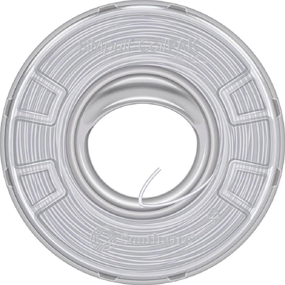 Southwire 1000 ft. 12 White Stranded CU CoilPAK SIMpull THHN Wire 58019904