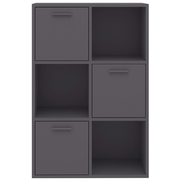 vidaXL Storage Cabinet Gray 23.6x11.6x35.4 Chipboard - - 31506755