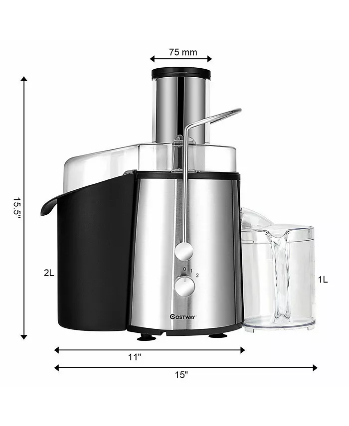 Costway Electric Juicer Wide Mouth Fruit and Vegetable Centrifugal Juice Extractor